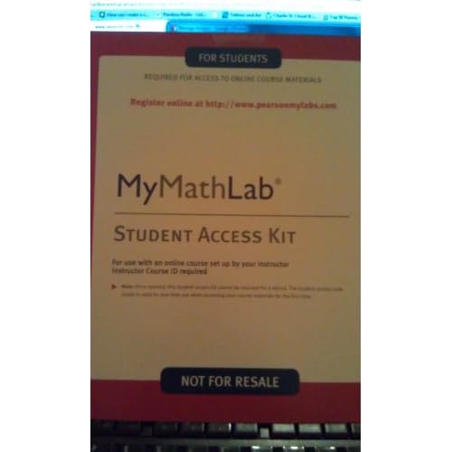 Mymathlab My Statlab Student Access Kit