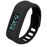 Towallmark(TM)Bluetooth 4.0 Smart Wrist Watch Health Bracelet Sports & Sleep Tracking Fitness (Black)