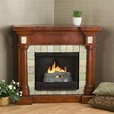 Faux Slate Gel Fireplace - Mahogany