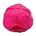 Fullkang Boy Girls Bling Rhinestone Star Shaped Baseball Cap Snapback Hat (Hpt Pink)