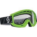 Scott Recoil Adult Dirt Bike Motorcycle Goggles Eyewear - Green / Clear