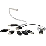 Daffodil TC02 - USB 1.1 Verlängerungskabel/Adapter und USB Schreibtischlampe, mit 5 Adapters- Bis 1m Verlängerung