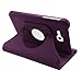 LK Luxury 360 Rotating PU Leather Case Cover For Samsung Galaxy Tab 3 Lite 7.0 T110 / T111 & Free Screen Protector + Stylus Pen (Purple)