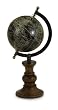 12" Photo Negative Spinning Desk Globe with Column Base