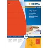 Herma Etiketten A4, 4407, 70x37 mm Papier matt 2400 St&uuml;ck rot