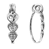 Sterling Silver Triple Heart Loop Bail