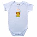 Luvable Friends Zodiac Bodysuit Leo, White