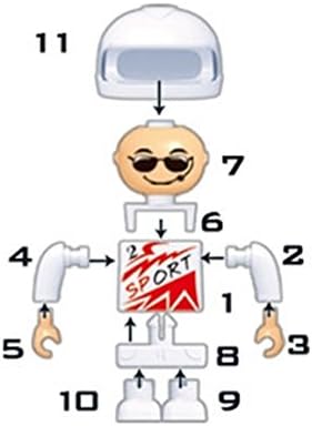 Greenpse BanBao ABS Super Racing Sleek Car Building Bricks, Simple and Funny DIY Educational Toys Playset Gift for Age 4 Years and Up, 92PCs, Green.