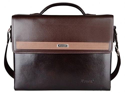 Kenox Vintage Pu Leather Men's Briefcase Laptop Bag Messenger Handbag