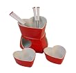 Heart Shaped 9 piecec Chocolate Cheese Valentines Fondue Set