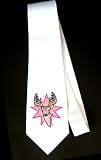 Party Decoration Necktie with head, deer, antler, rack, brown