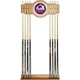 NEW NHL Colorado Avalanche 2 piece Wood and Mirror Wall Cue Rack - NHL6000-CA