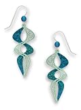 Adajio By Sienna Sky Lagoon Blue and Seafoam Filigree Paired Double Helix Earrings 7497