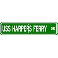 USS HARPERS FERRY LSD 49 Street Sign - Navy