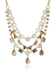 Betsey Johnson "Iconic Summer Metallics" Gem Necklace, 19"