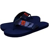 MLB Detroit Tigers Ladies Navy Blue Sequin Strap Flip Flops (9/10)