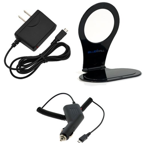 BIRUGEAR Black Micro-USB Travel Charger + Car Charger + Wall Charger Holder for Samsung Galaxy Note 3, Galaxy Mega 6.3, Galaxy S IV / S4, Galaxy Note 2 II N7100 and more