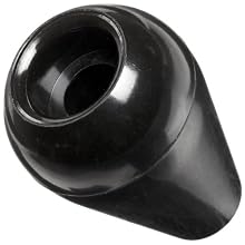 DimcoGray Black Phenolic Ball Thru Hole Tapered Knob Female, .380/.385 Cored Hole x 5/16 Depth, 1-3/16" Diameter x 1-3/4" Height x 9/16 Hub Dia (Pack of 10)