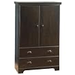 South Shore 3877038 Mountain Lodge Collection Door Chest, Ebony