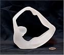 Yoga Positions Acrylic Glass Look Statue Figurine Frosted White Dhanurasana Bow Pose 3
