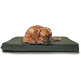 FurHaven Pet Nap Terry and Suede Deluxe 35-Inch by 44-Inch Orthopedic Pet Bed, Jumbo, Forest
