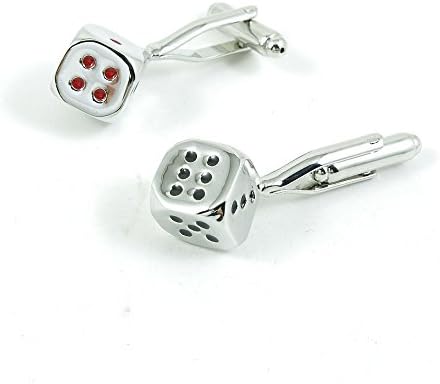 50 Pairs Cufflinks Cuff Links Fashion Mens Boys Jewelry Wedding Party Favors Gift XMQ011 Silver Dice