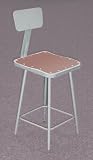 25-33 Adjustable Stool with Backrest (Set of 2) - National Public Seating - 6324HB