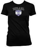 Israel Flag Shield International Soccer Juniors T-shirt, Israeli National Pride Juniors T-shirt