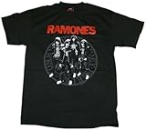Impact Men's Ramones Presidential Seal/Group Short Sleeve T-Shirt,Black,X-Large