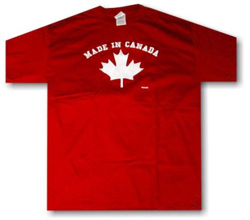 Click here to buy Made In Canada Logo RED T Shirt Small thru 5X by 99VOLTS.COM.