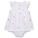 Carters One Piece Sunsuit - White Mini Heart-24 Months
