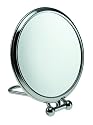 Chrome Round shaving or makeup mirror