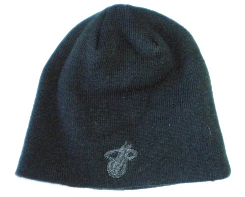 Miami Heat Adidas Black Tonal Knit Beanie Hat
