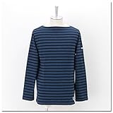 ORCIVAL オーシバル メンズ COTTON LOURD STRIPE バスクシャツ L/S［B211］　サイズ4　INDIGO MEL/BLACK