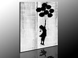 Produkt-Bild: Banksy Kunst auf Leinwand Bild 100x70cm k. Poster ! Bild fertig auf Keilrahmen ! Pop Art Gem&auml;lde Kunstdrucke, Wandbilder, Bilder zur Dekoration - Deko / Top 100 "Banksy" Bilder - Graffiti / Street Art Kunstdrucke