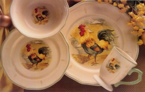 Kitchen: Royal Rooster 32 Piece Dinnerware Set