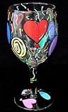 Birthday Balloons Design - Hand Painted - Grande Wine - 16 oz..