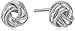 Sterling Silver Love Knot Stud Earrings