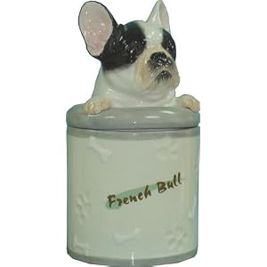 French Bulldog Collectible Dog Puppy Cookie Jar Container Statue Model by