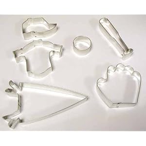 Baseball Cookie Cutters - Set of 6