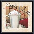 Art Poster Metal Framed Print - Caffe Latte - Artist: Richard Henson- Poster Size: 12 X 12