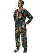 PajamaCity Vintage Tattoo Print Footed Pajamas for Adults in Smooth Fleece