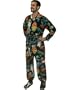 PajamaCity Vintage Tattoo Print Footed Pajamas for Adults in Smooth Fleece