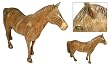 Walnut figurine, 'A Horse's Serenity'