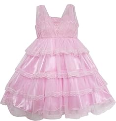 Girls Lace Polyester Bridesmaid Dress/Wedding Dress 