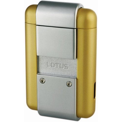 Lotus L2 Torch Flame Lighter Gold Pearl / Chrome Velour