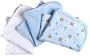 Miniwear 3 Pack Receiving Blankets - Blue