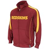 NFL Men's Washington Redskins Tailgate Time Track Adult Long Sleeve Full Zip Track Jacket (Dark Garnet/Yellow Gold, Large)