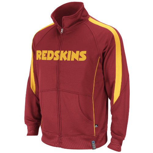 NFL Men's Washington Redskins Tailgate Time Track Adult Long Sleeve Full Zip Track Jacket (Dark Garnet/Yellow Gold, X-Large)