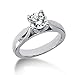 Round Diamond Solitaire 4 Prong Set 18K Gold Engagement Ring (1ctw, F - G Color, SI2 Clarity)